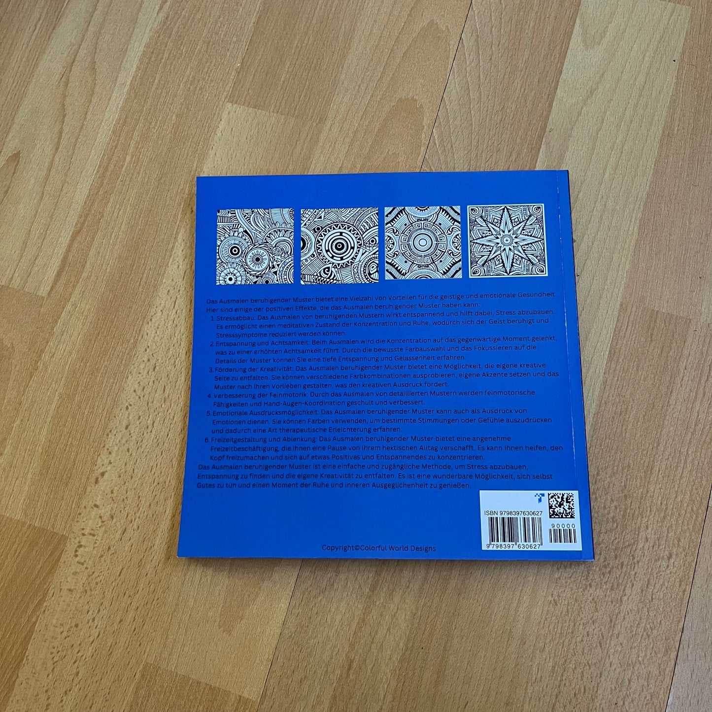 Malbuch für Erwachsene beruhigende Muster