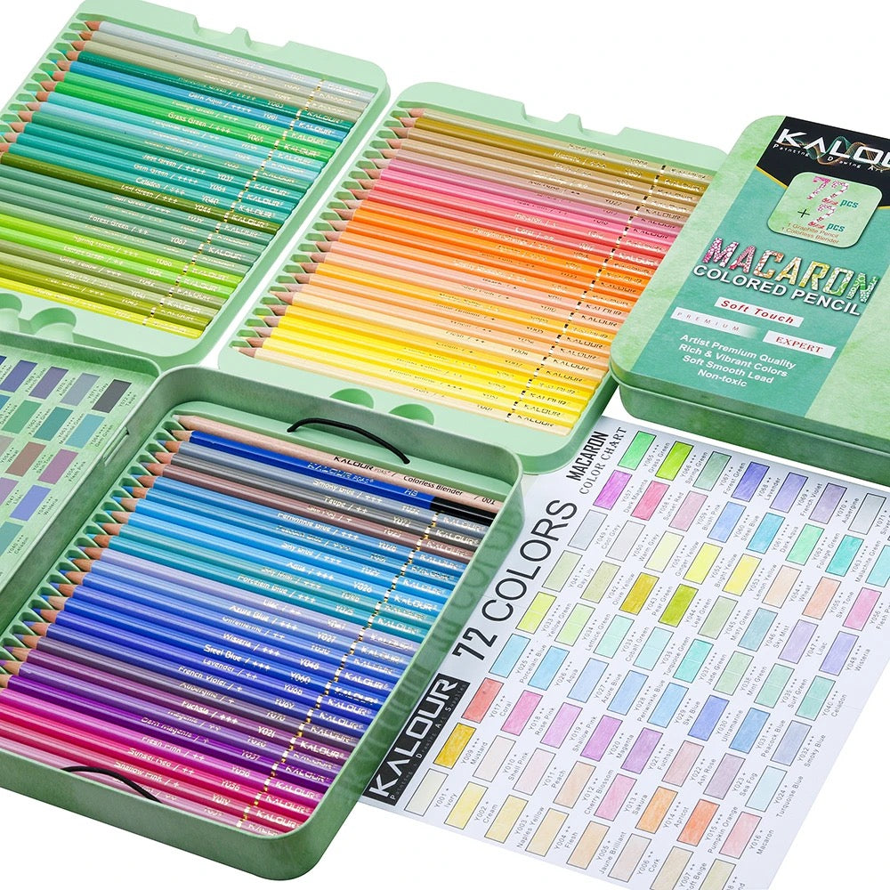 Kalour Pastell-Buntstifte Set 72 Farben