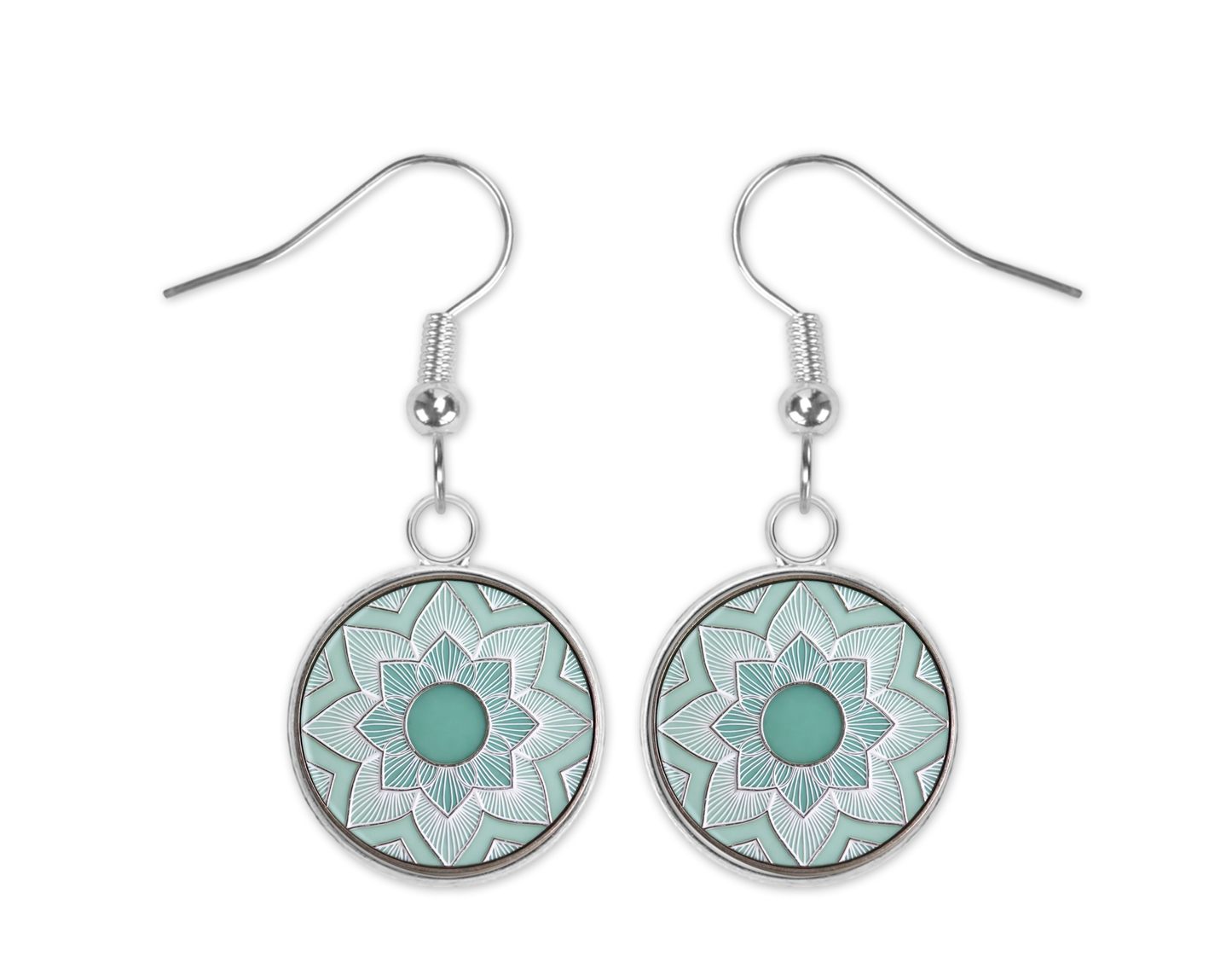 Ohrringe hängend Edelstahl mintgrün mint silber Damen Schmuck