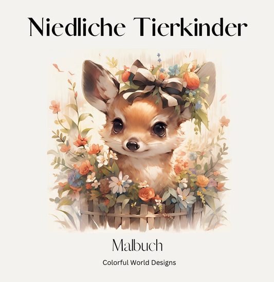 Pdf Malbuch Download Niedliche Tierkinder