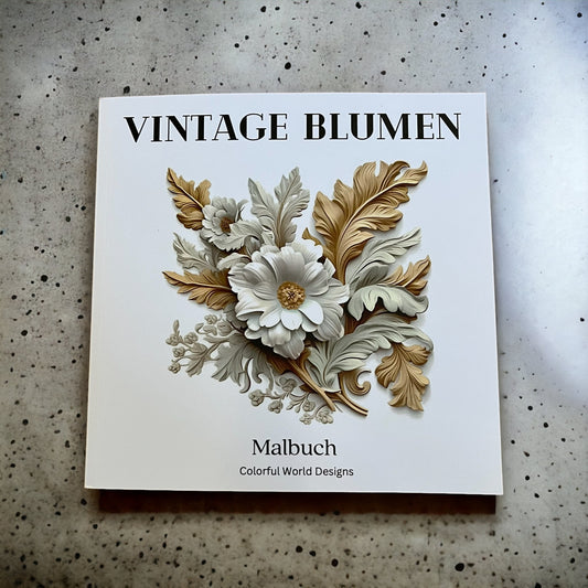 Malbuch für Erwachsene Vintage Blumen