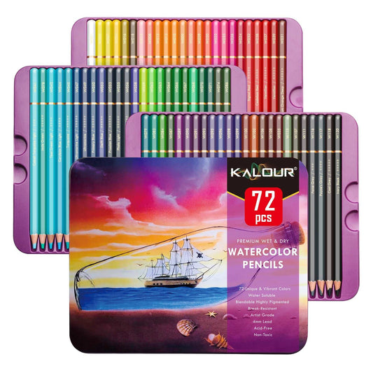 Kalour 72 Farben Wasser-Farbstifte Set