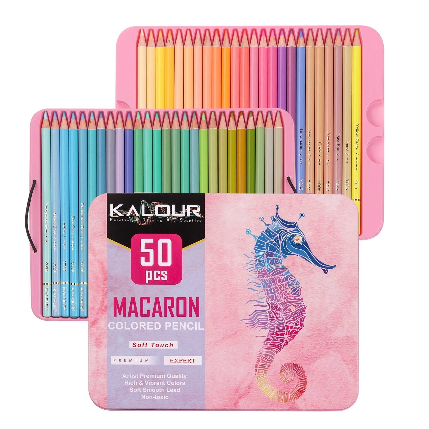 Kalour 50 Pastellfarben Buntstifte Set